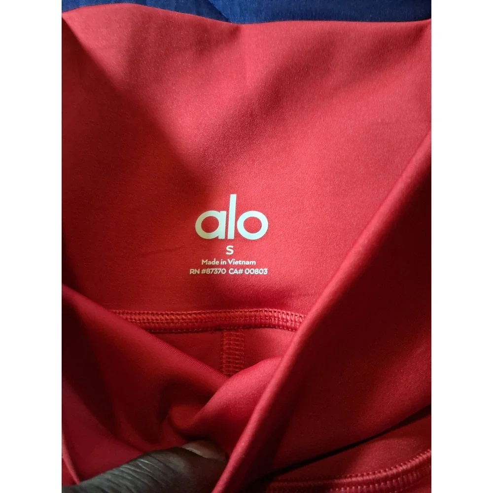 Alo Yoga Womens Airbrush High Waist Leggings Red Size S RN 87370 Activewear